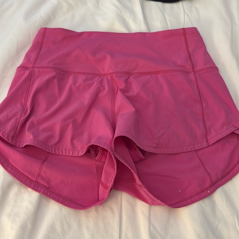Pink size 4 lululemon Speed up shorts